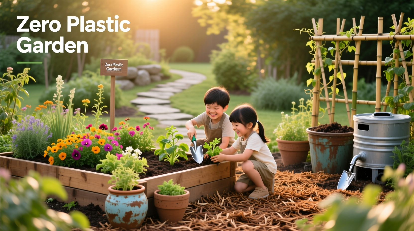 how garden less plastic