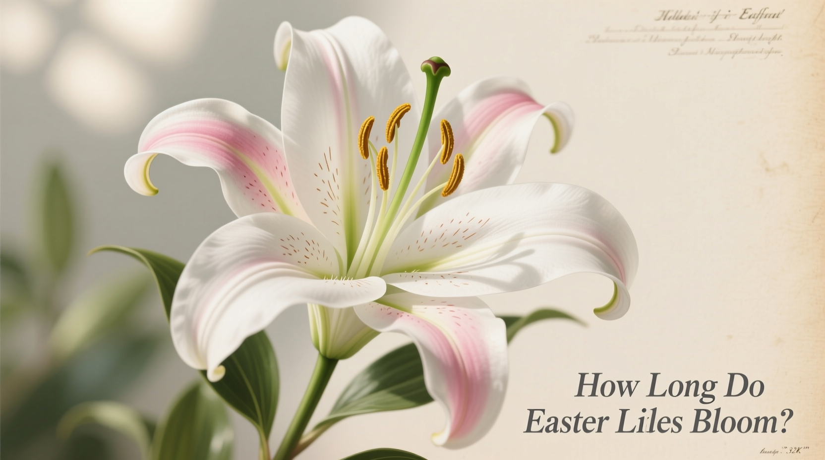 how long do easter lilies bloom