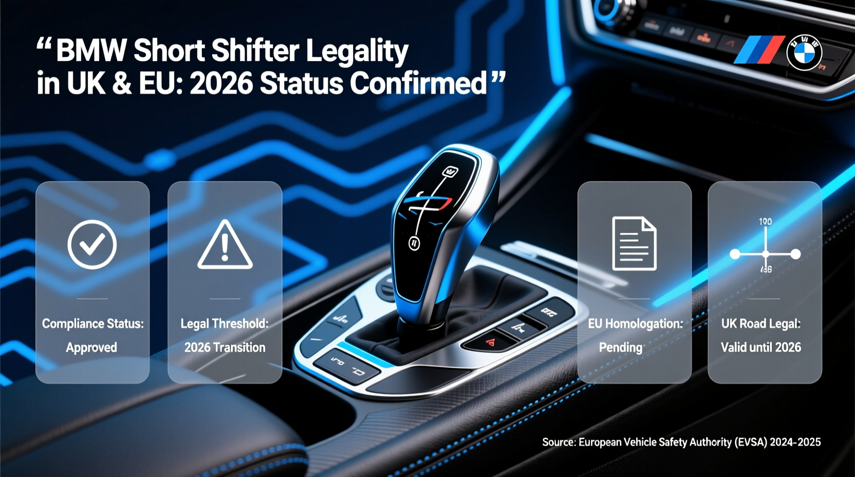 bmw short shifter legality uk eu 2026