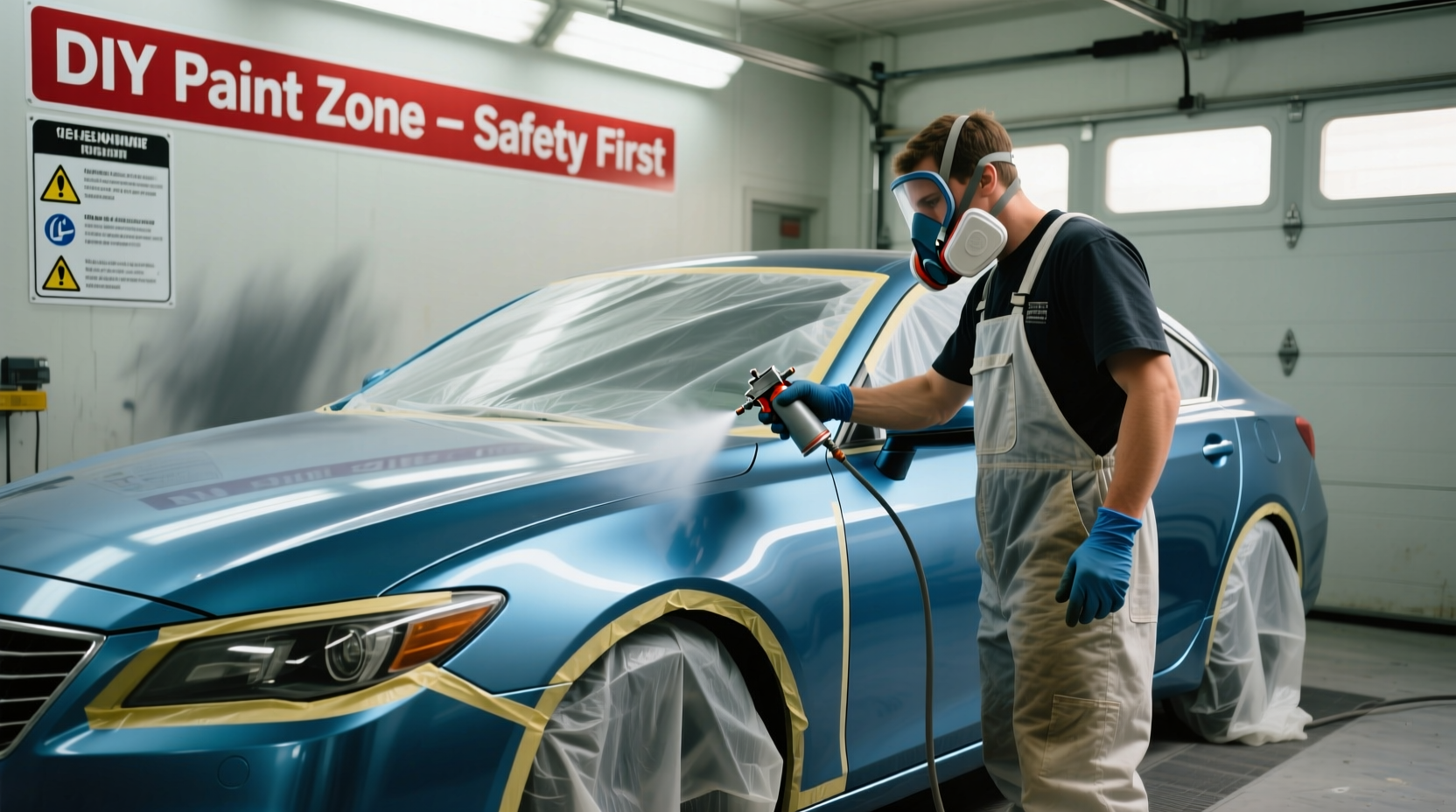 can spray painting a car