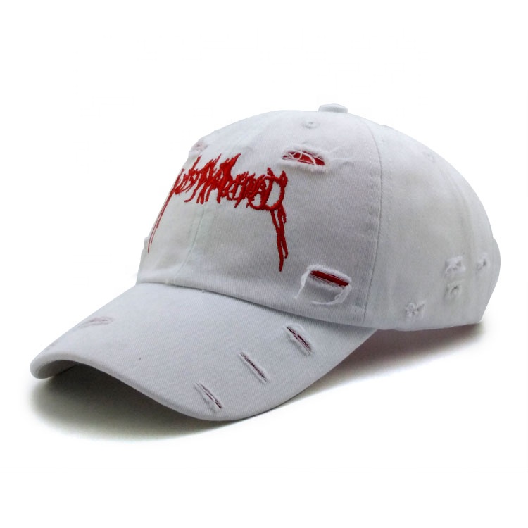 Distressed Unstructured Embroidery Logo Dad Hat