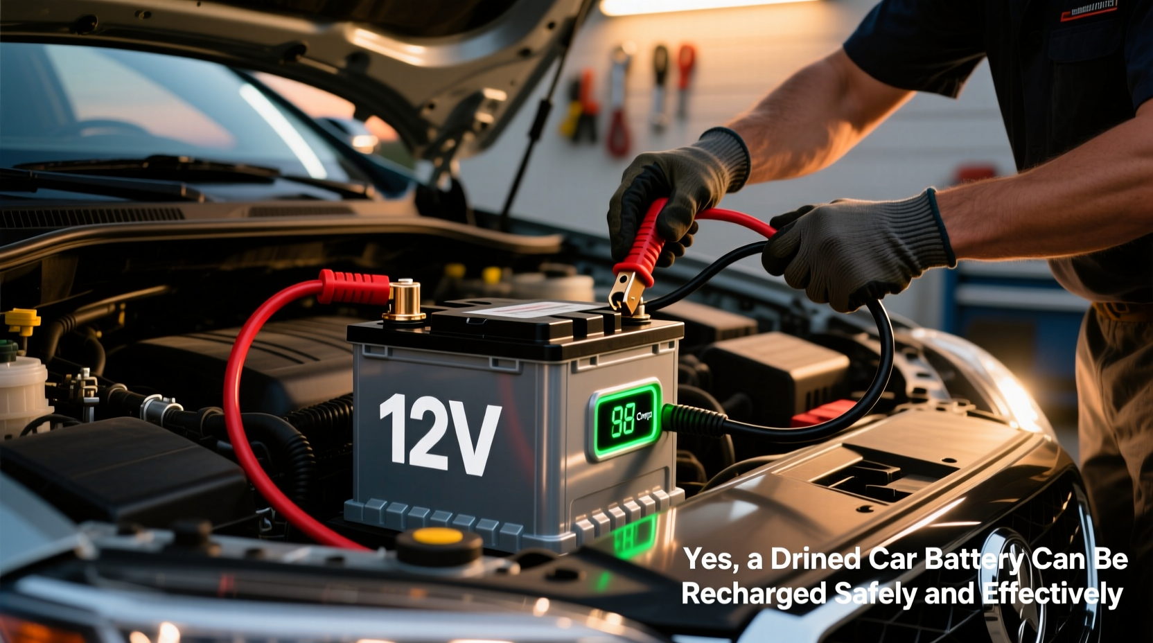 can a drained car battery be recharged