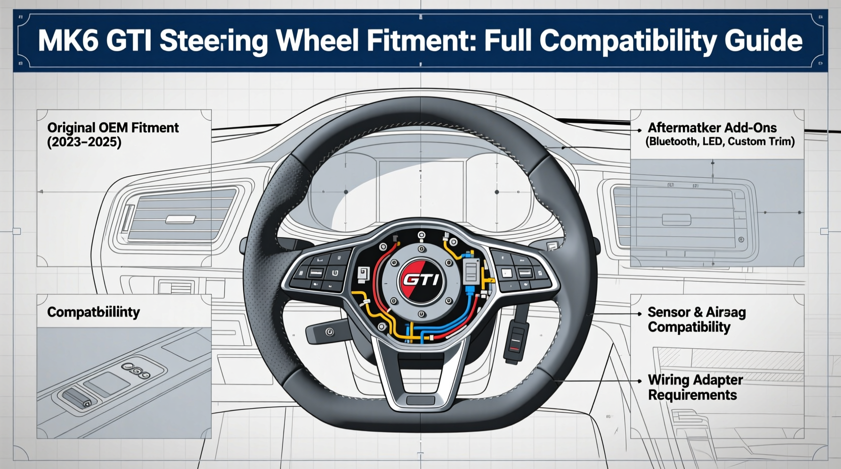 mk8 gti steering wheel fitment