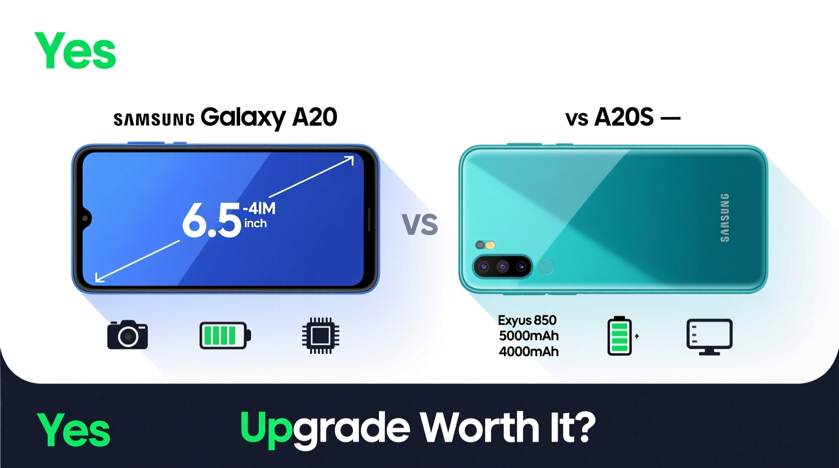 samsung a20 vs a20s is it worth upgrading or are they basically the same