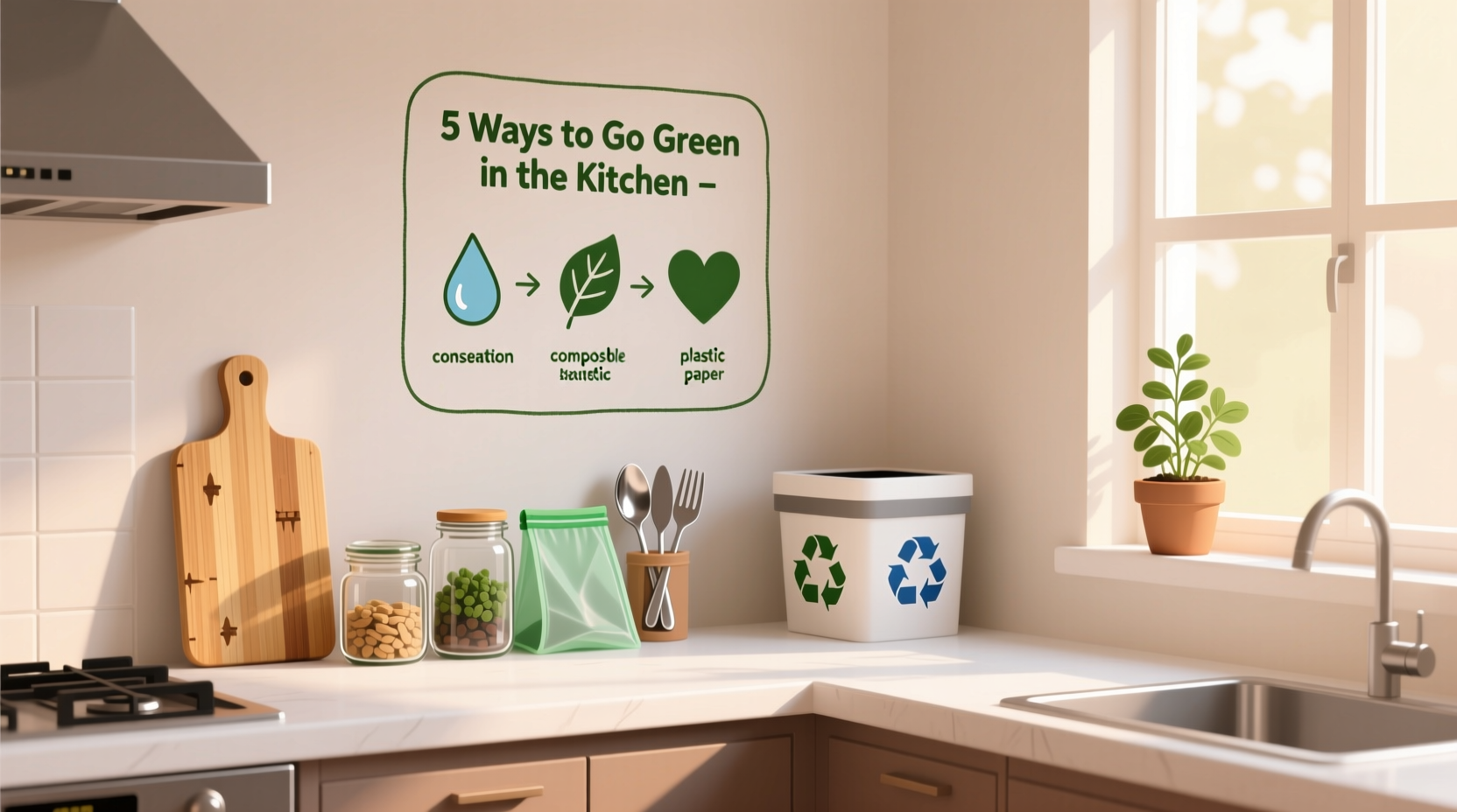 how to go green in the kitchen