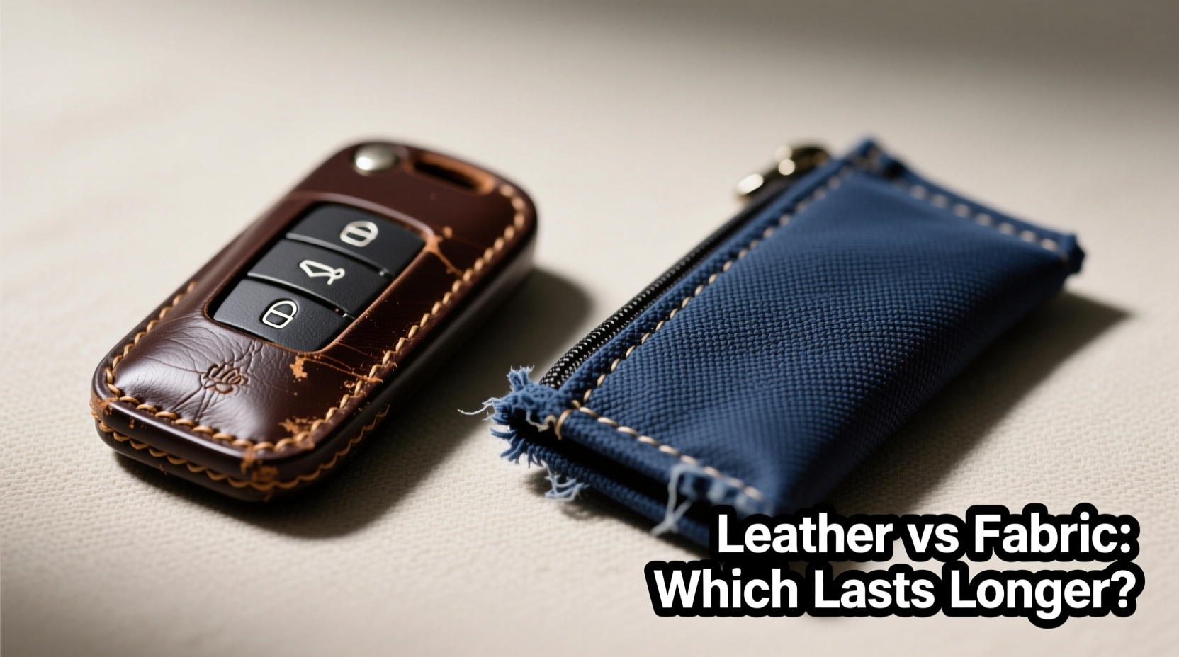 leather car key case vs fabric pouch which one actually lasts longer