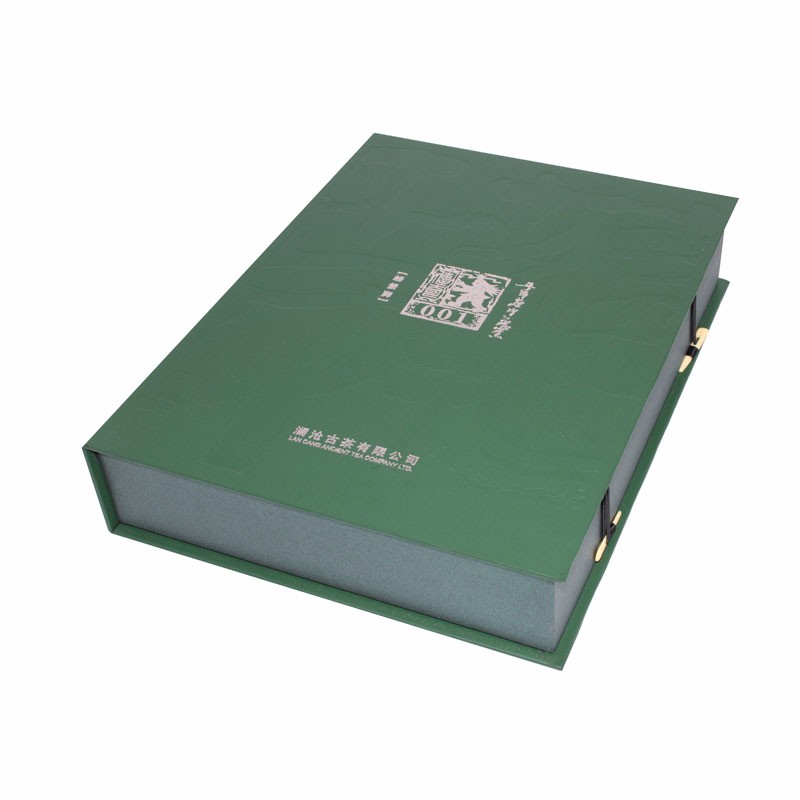 Caixa de embalagem Factory Personalizar logotipo personalizado Livro verde Caixa de papel de embalagem