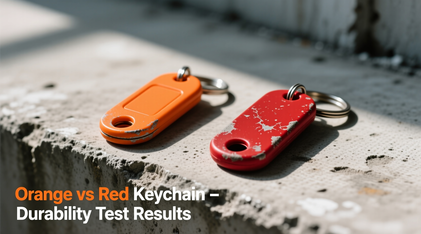 orange keychain vs red keychain which color holds up better to daily wear tear