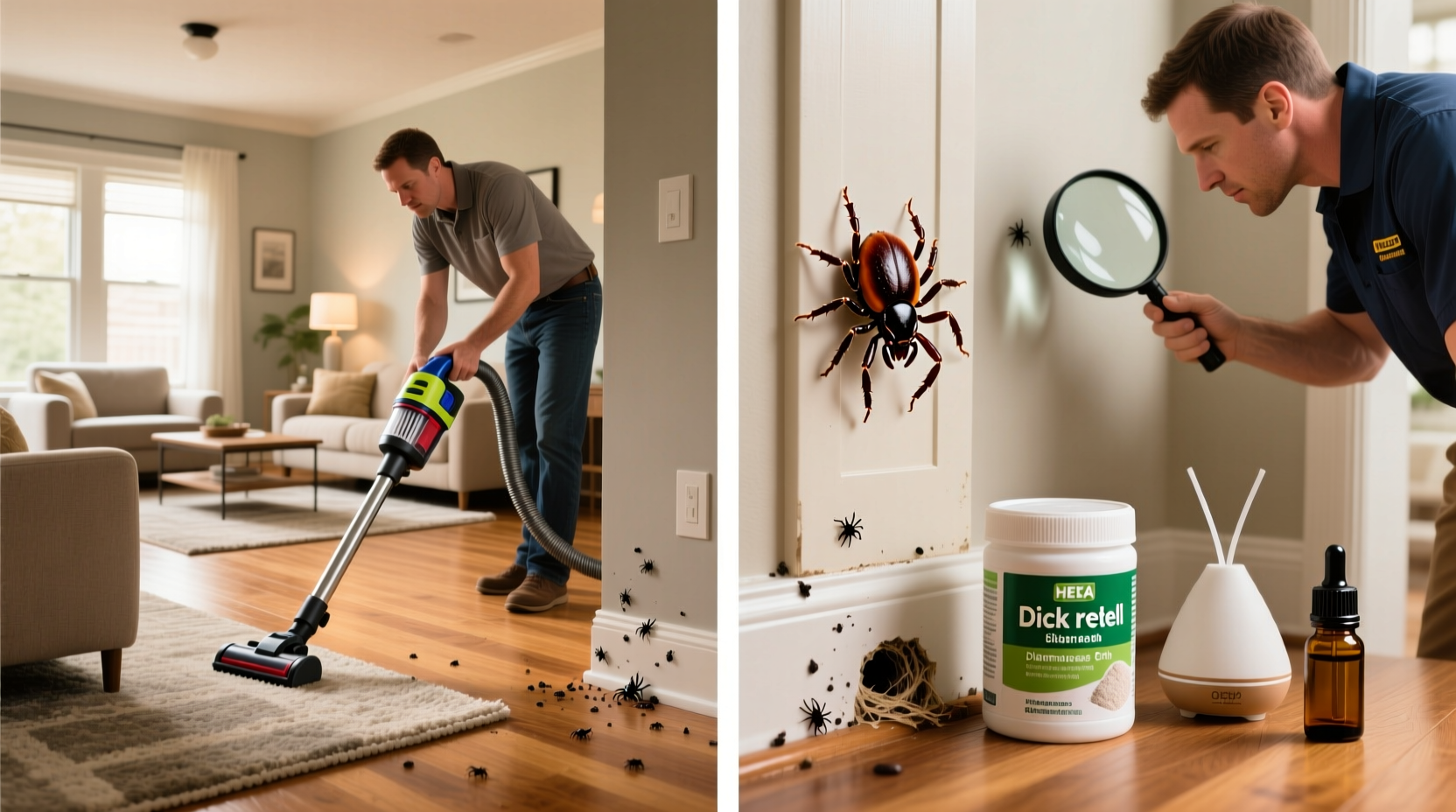 how to get rid of ticks in your house