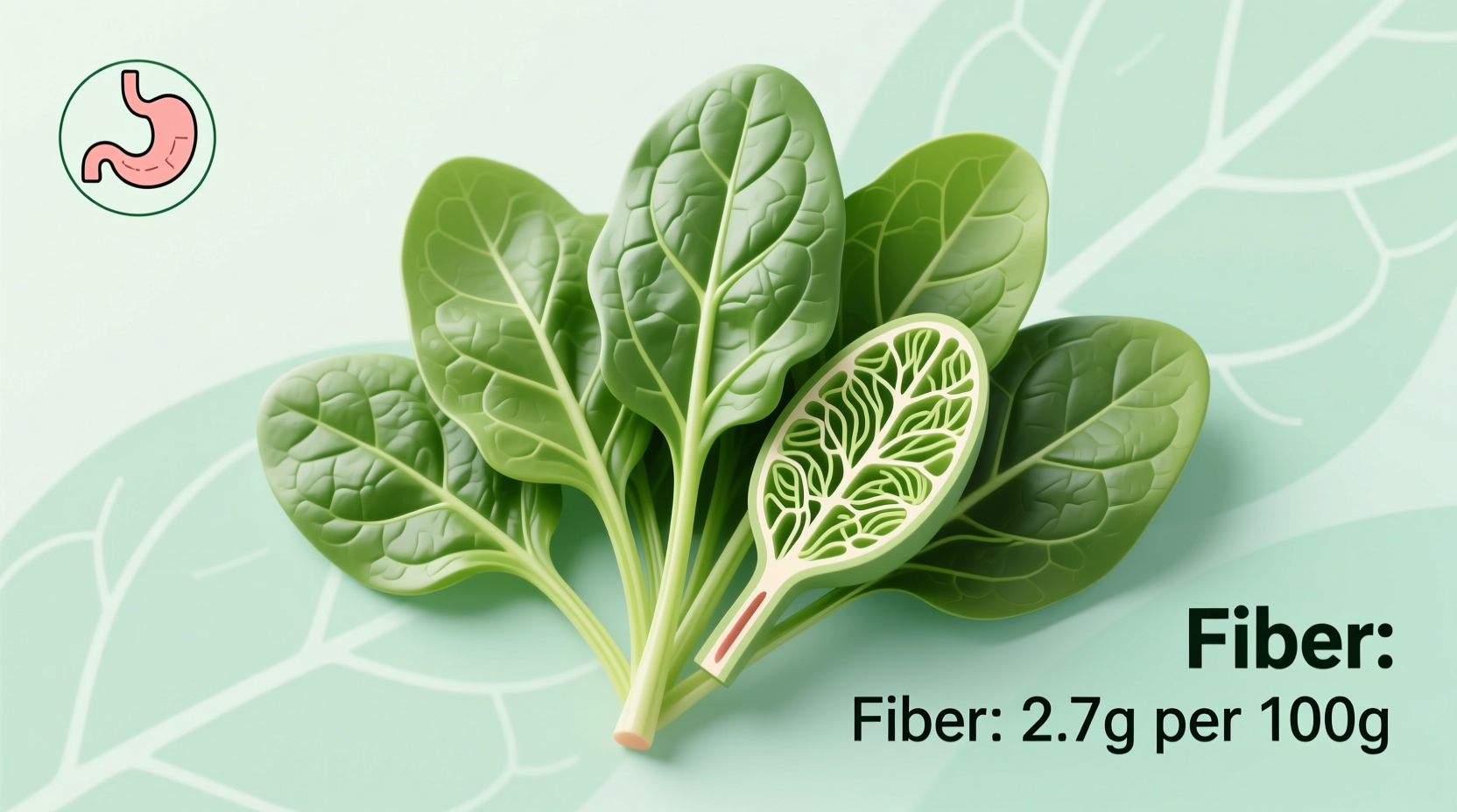 how much fiber in spinach
