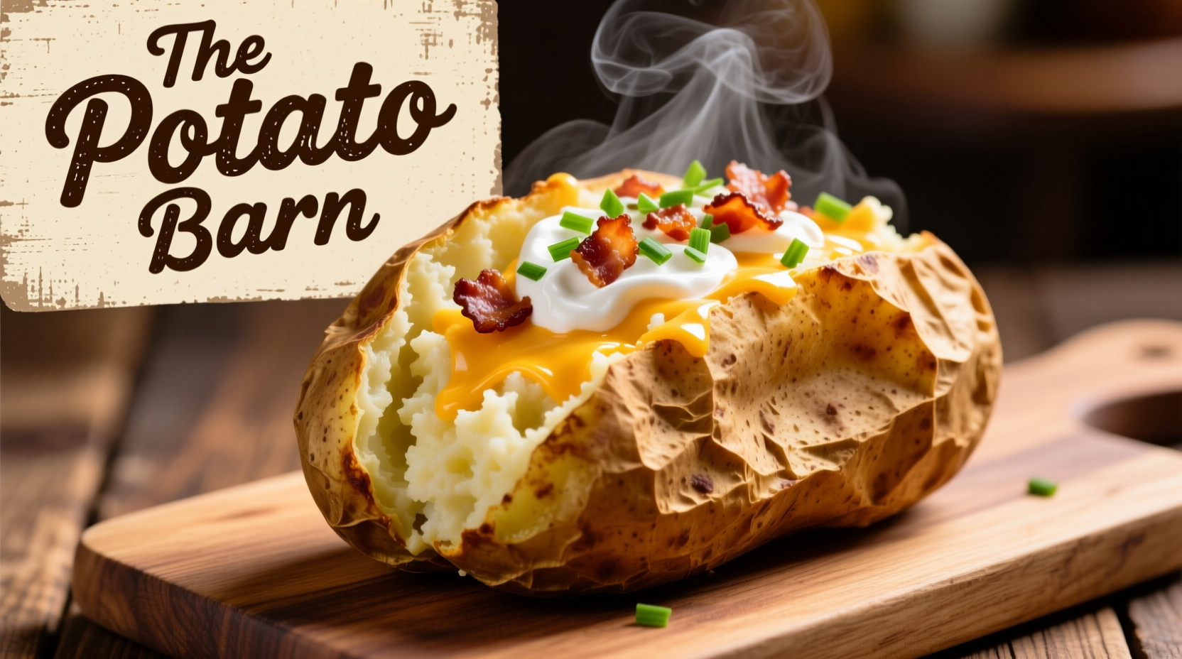 The Potato Barn signature loaded baked potato dish