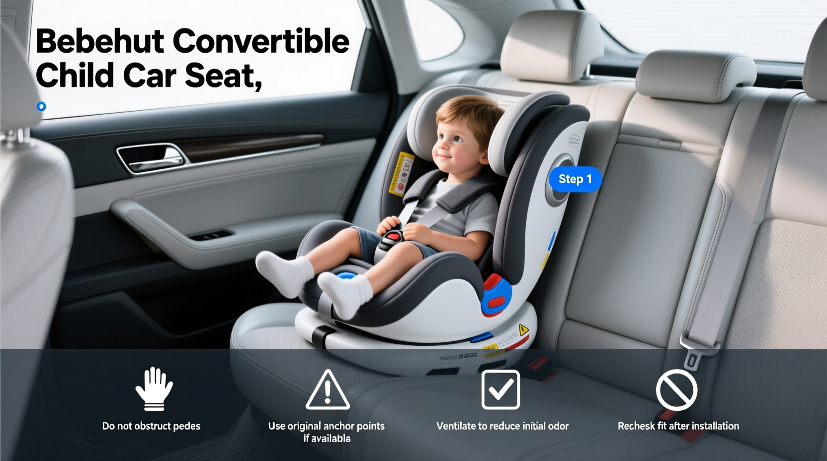 bebehut convertible child car seat