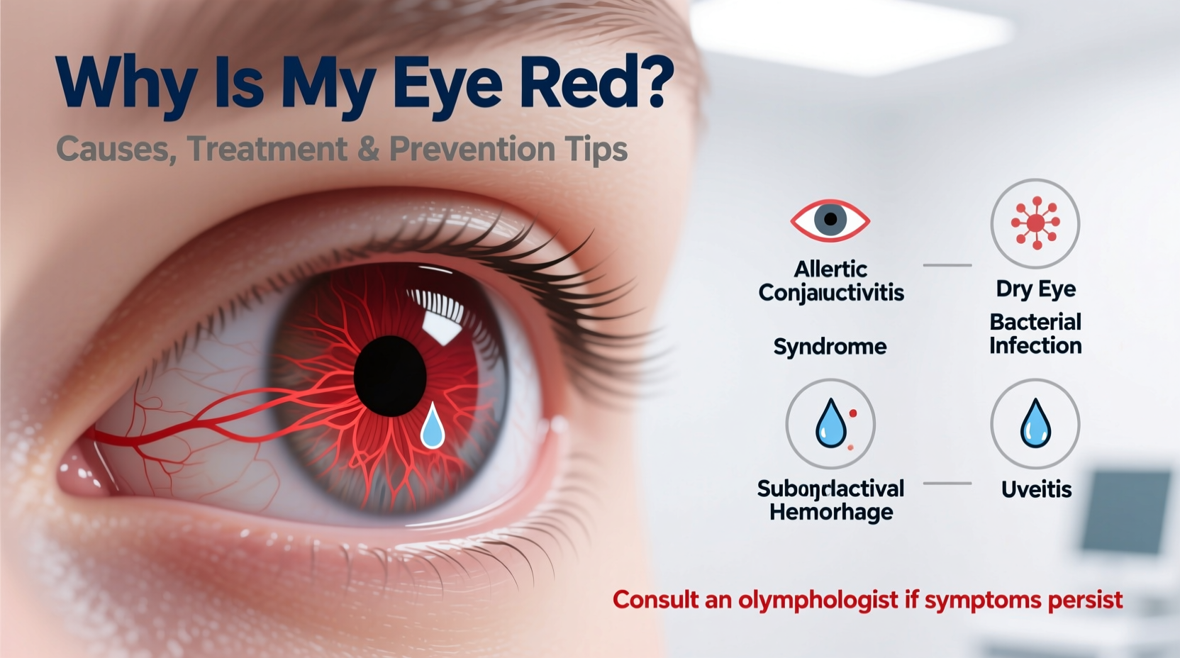 why is my eye red causes treatment and prevention tips
