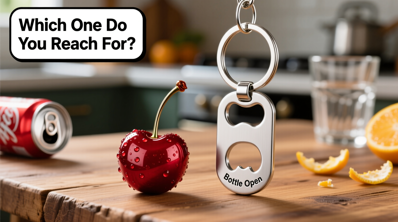 cherry keychain vs bottle opener keychain which one are people actually using