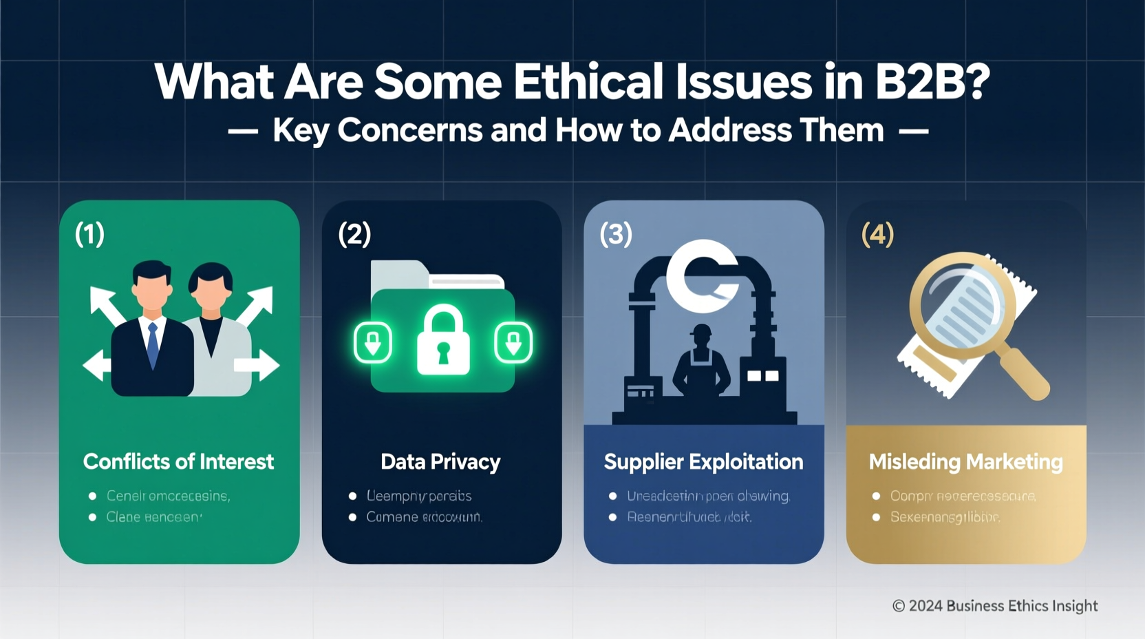 what are some ethical issues in b2b