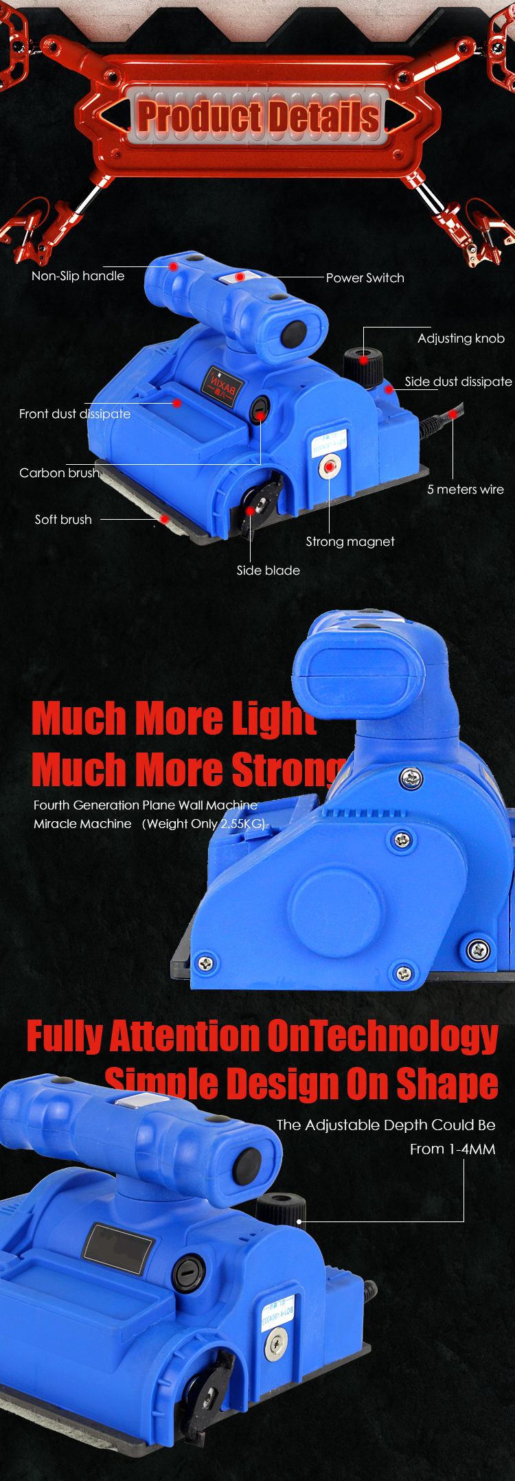 Portable Plane Wall Machine Wall Plastering Machine Shovel Wall Machine
