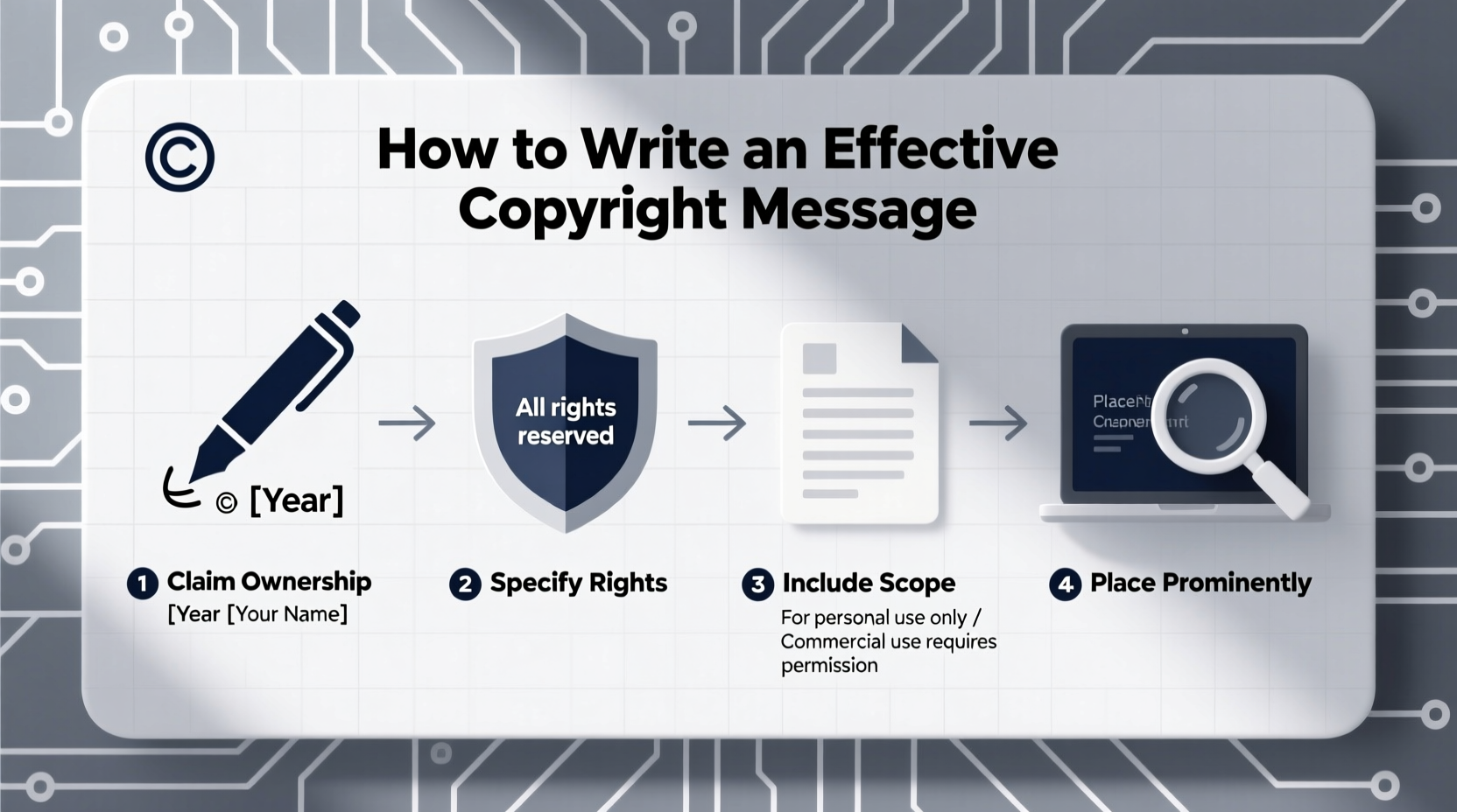how to write an effective copyright message a practical guide for creators