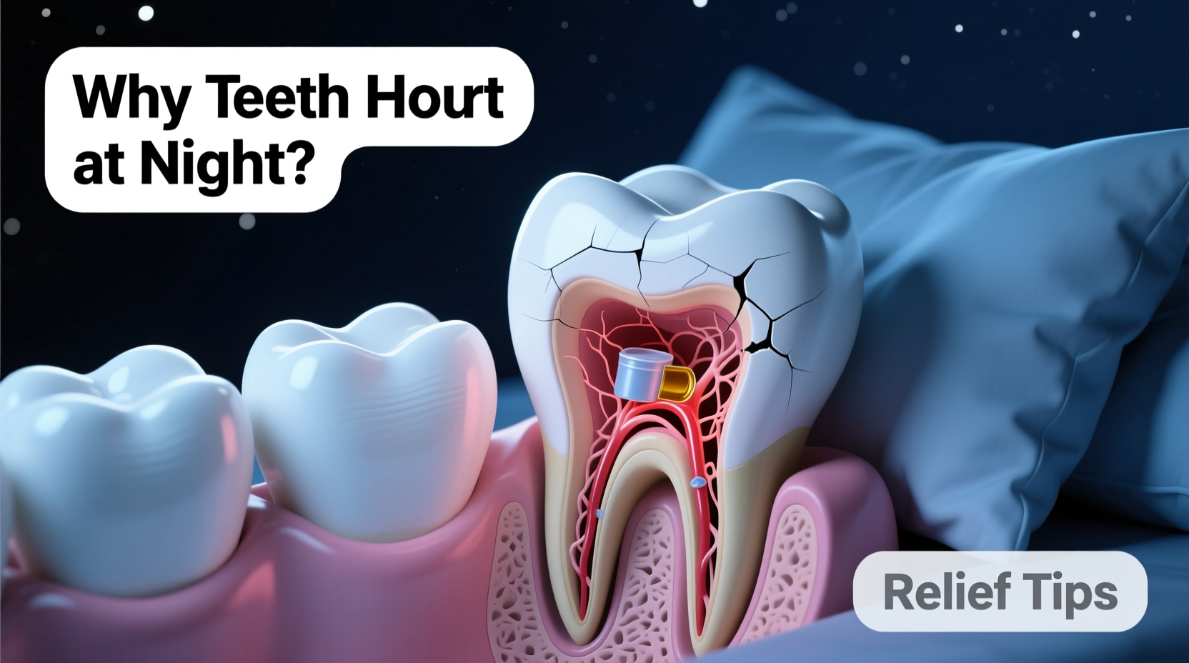 why do my teeth hurt more at night causes relief