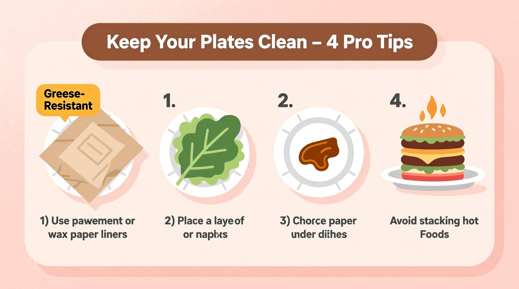 effective tips to prevent oil stains when serving food on paper plates