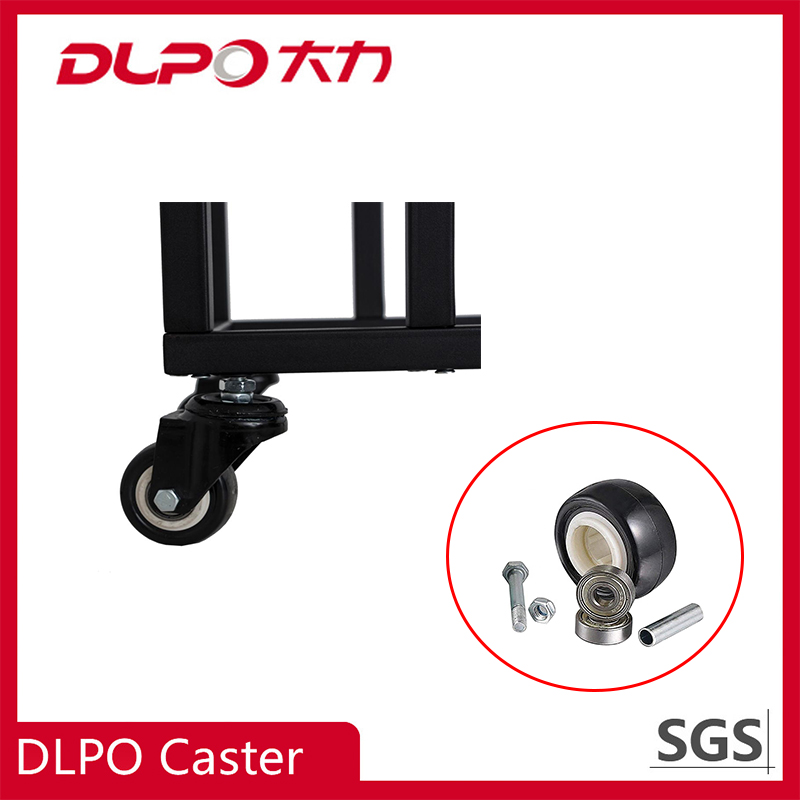 Dlpo 2 Inch Heavy Duty Universal Swivel Plate Caster PU No Noise Castor Markless Wheels with Double Bearing and Lock