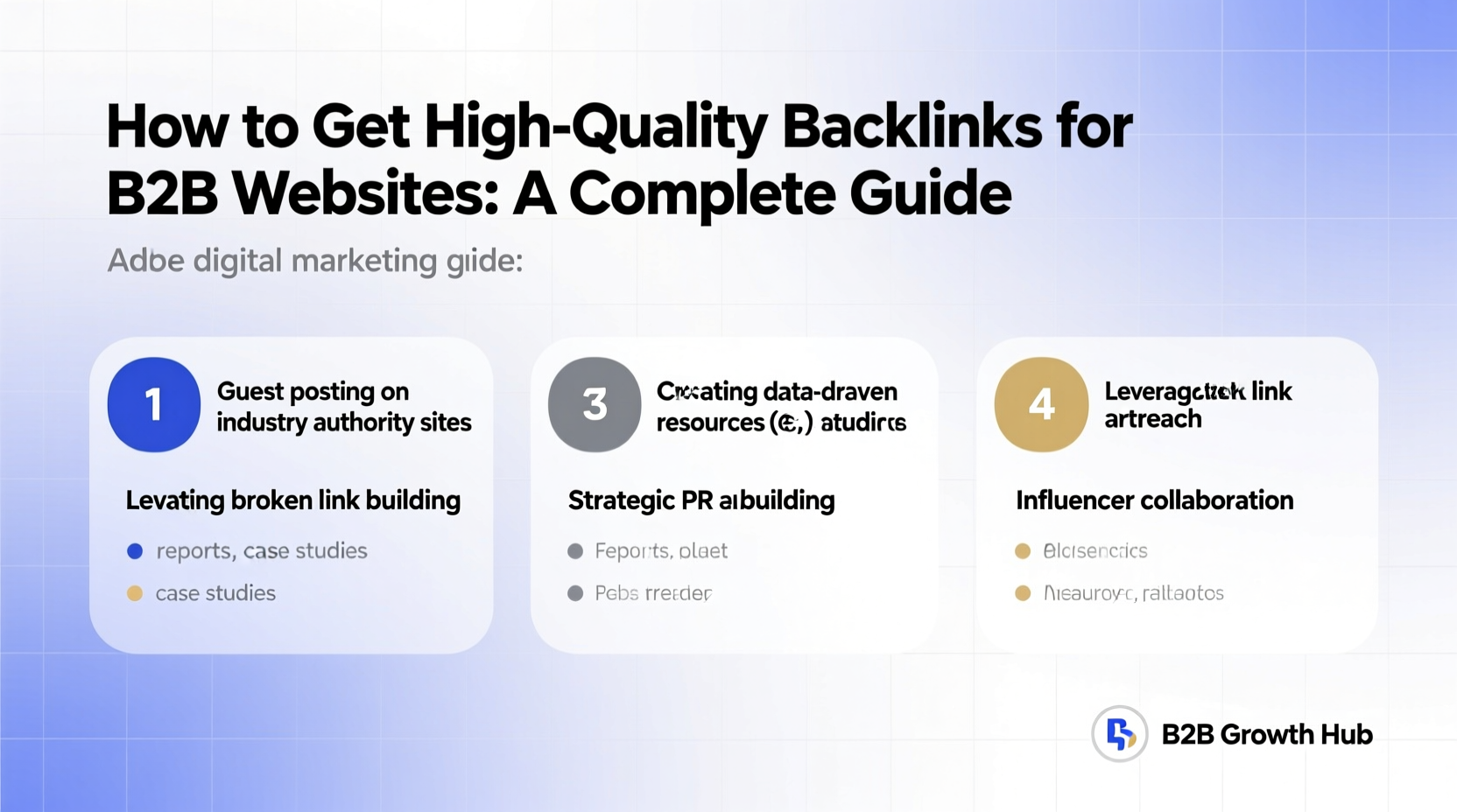 how to get high quality backlinks for b2b website