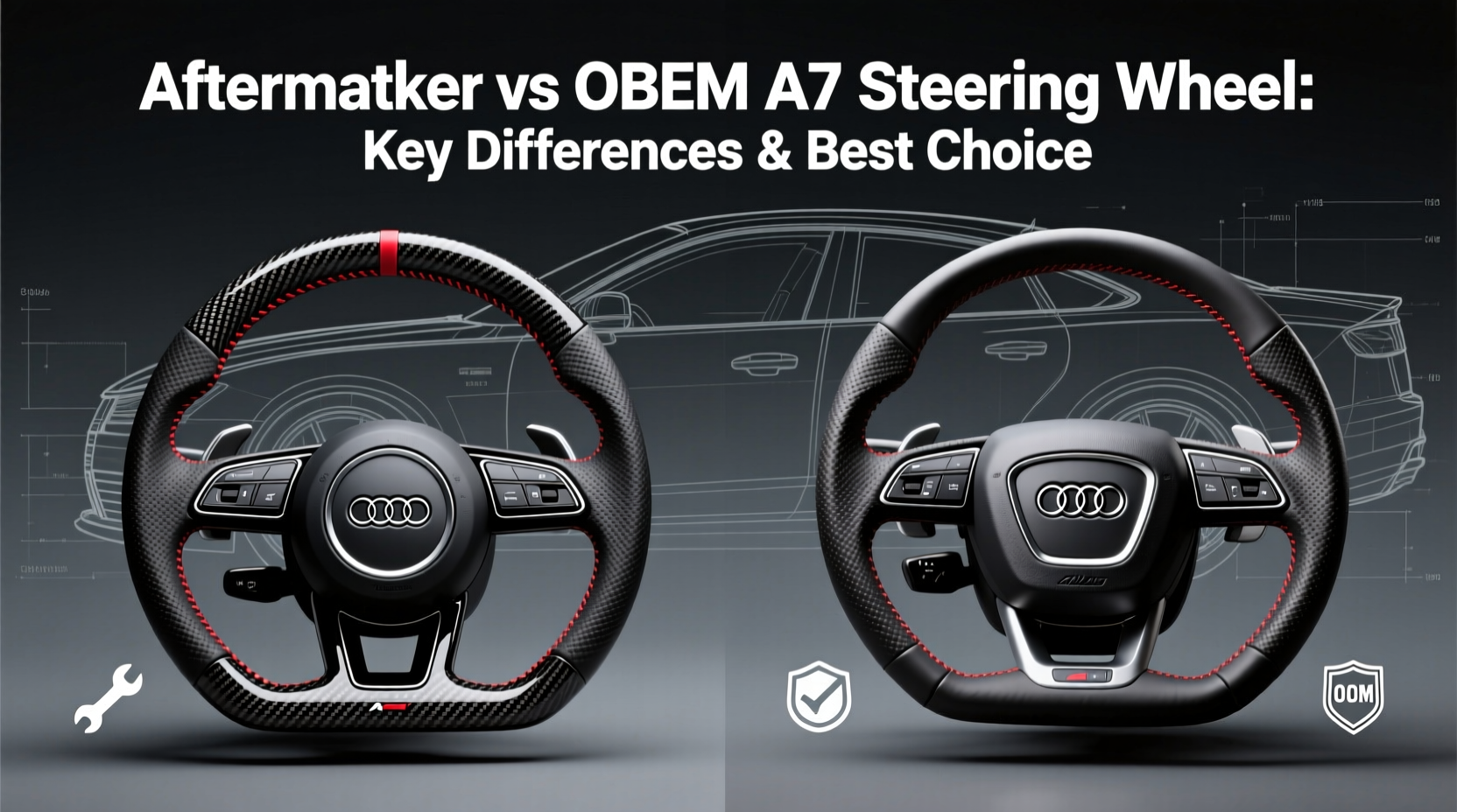 aftermarket vs oem a7 steering wheel