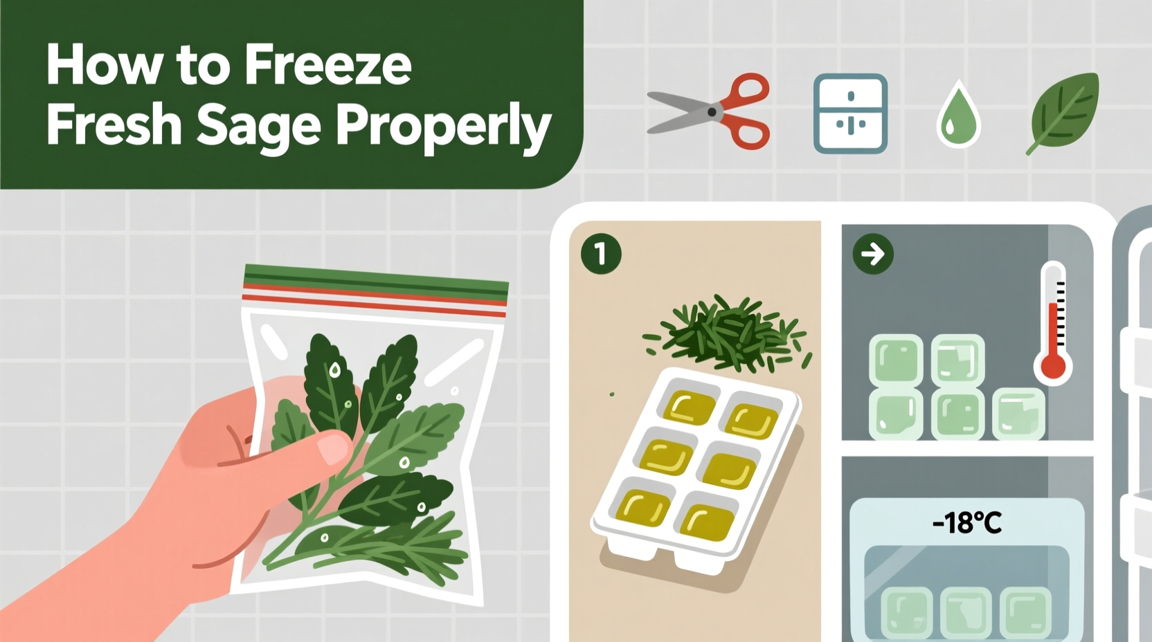 how to freeze fresh sage