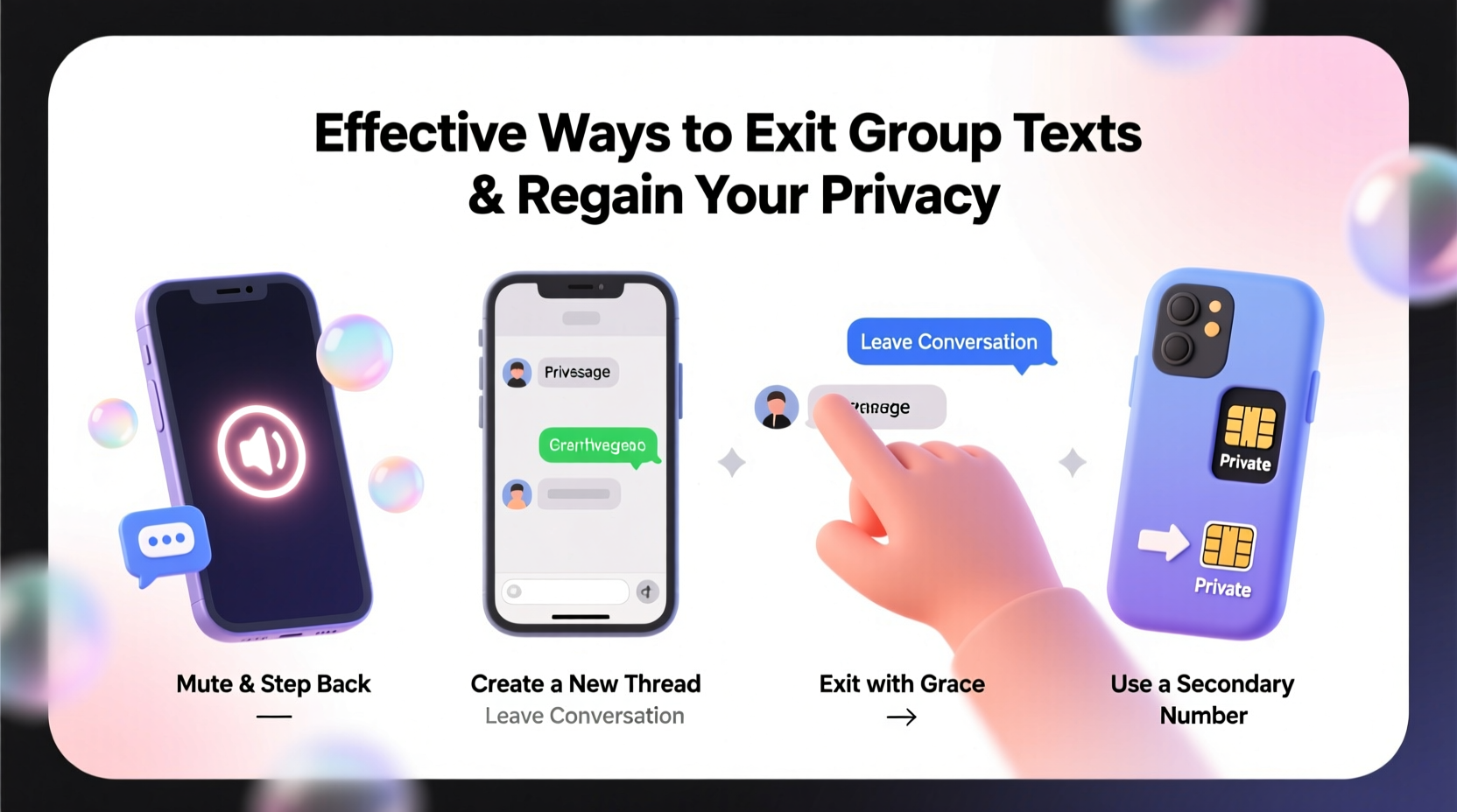 effective ways to exit group texts and regain your messaging privacy