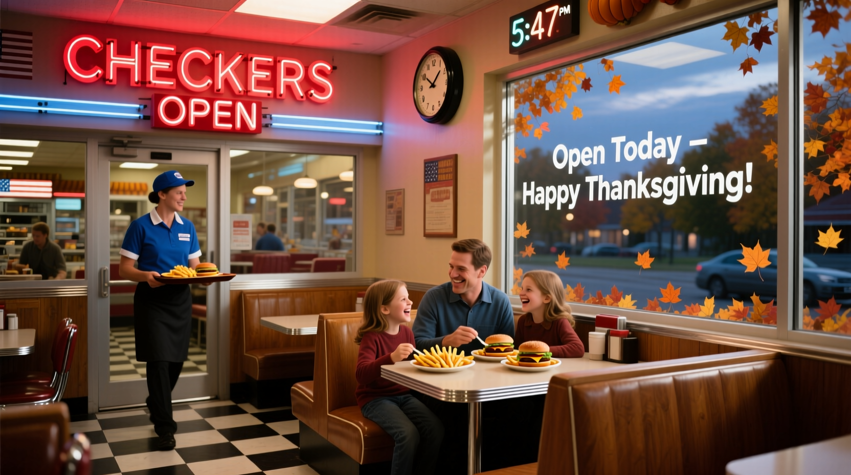 is checkers open on thanksgiving