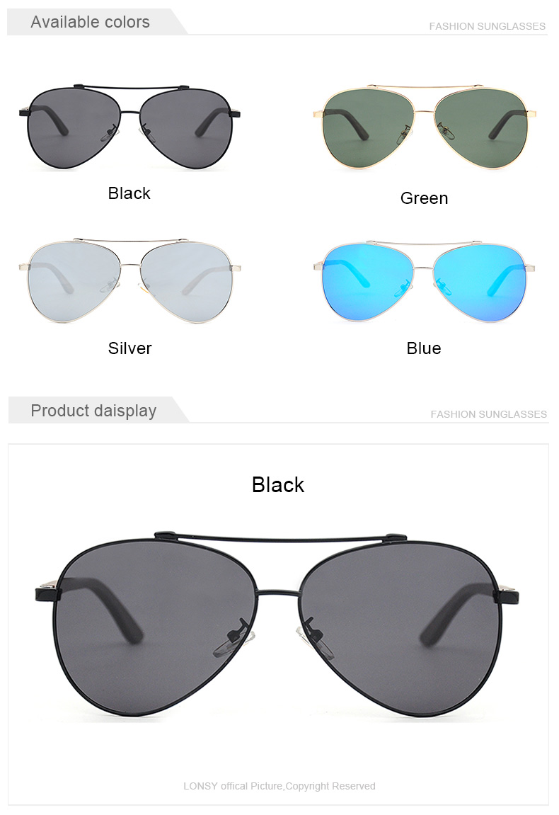Bras en bois en metal classiques de la mode aor lunettes de soleil polarisees pour les hommes