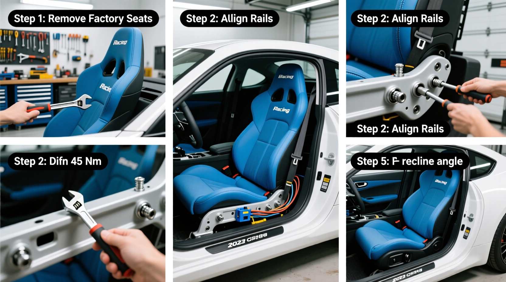 racing seat blue gr86 install