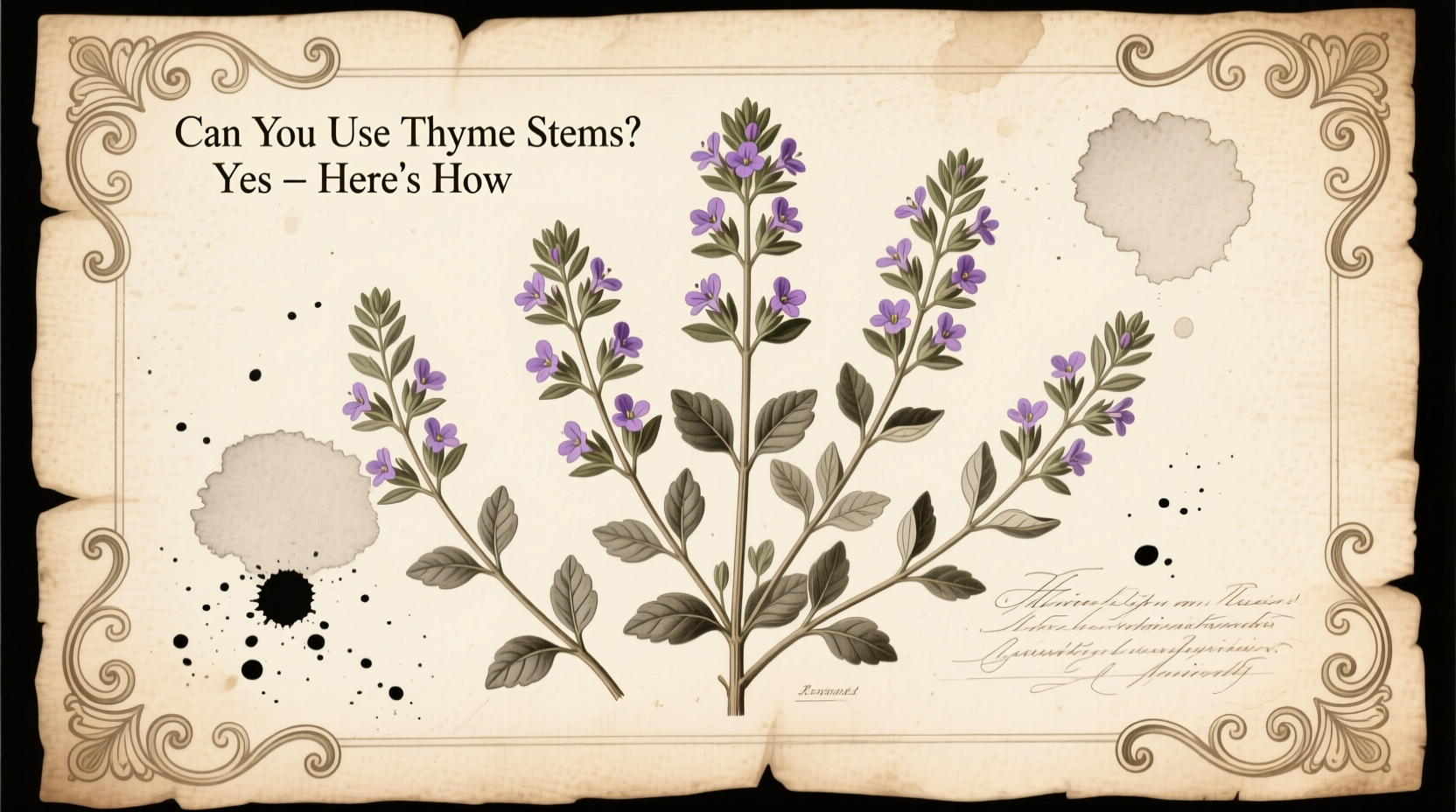 can you use thyme stems
