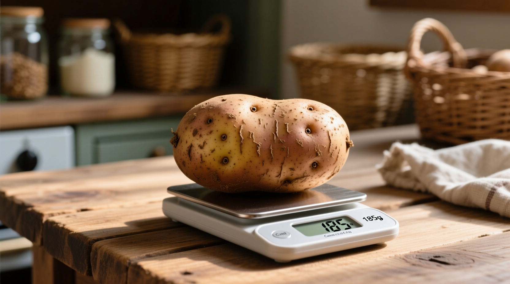 Russet Potato Weight: Medium Size is 5.3-6.5 Ounces