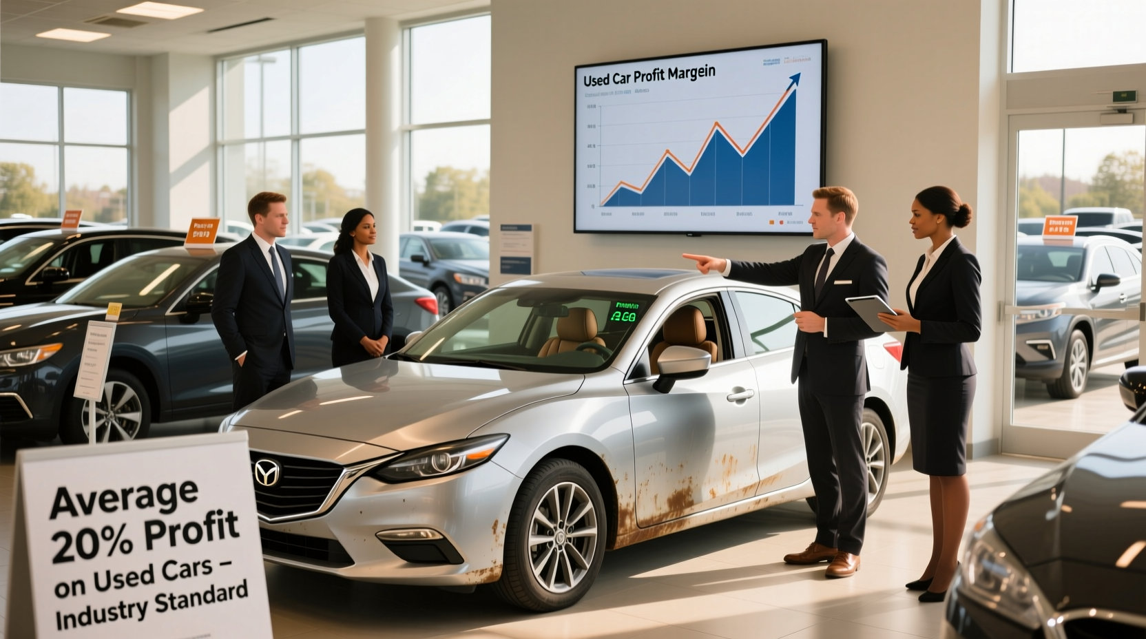 how much do car dealers make on used cars