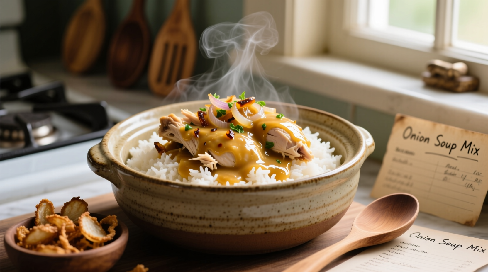 chicken and rice with onion soup mix