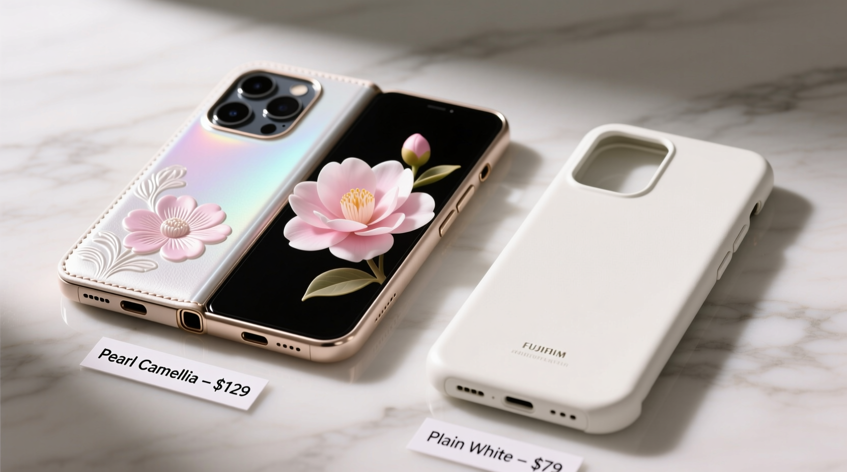 z fold case is the pearl camellia worth it or is a plain case just as good