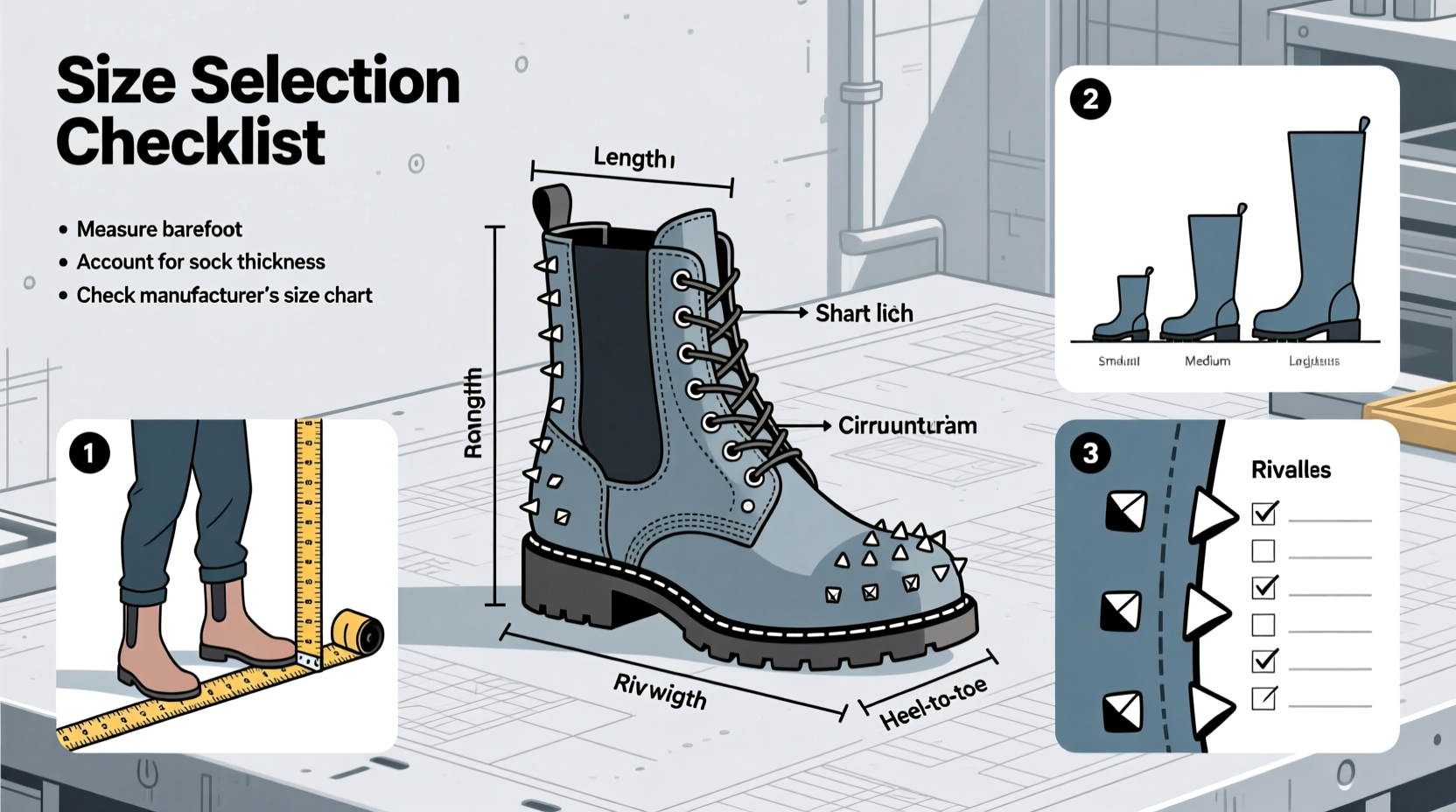 the ultimate guide to choosing the perfect size rivet boots for your project