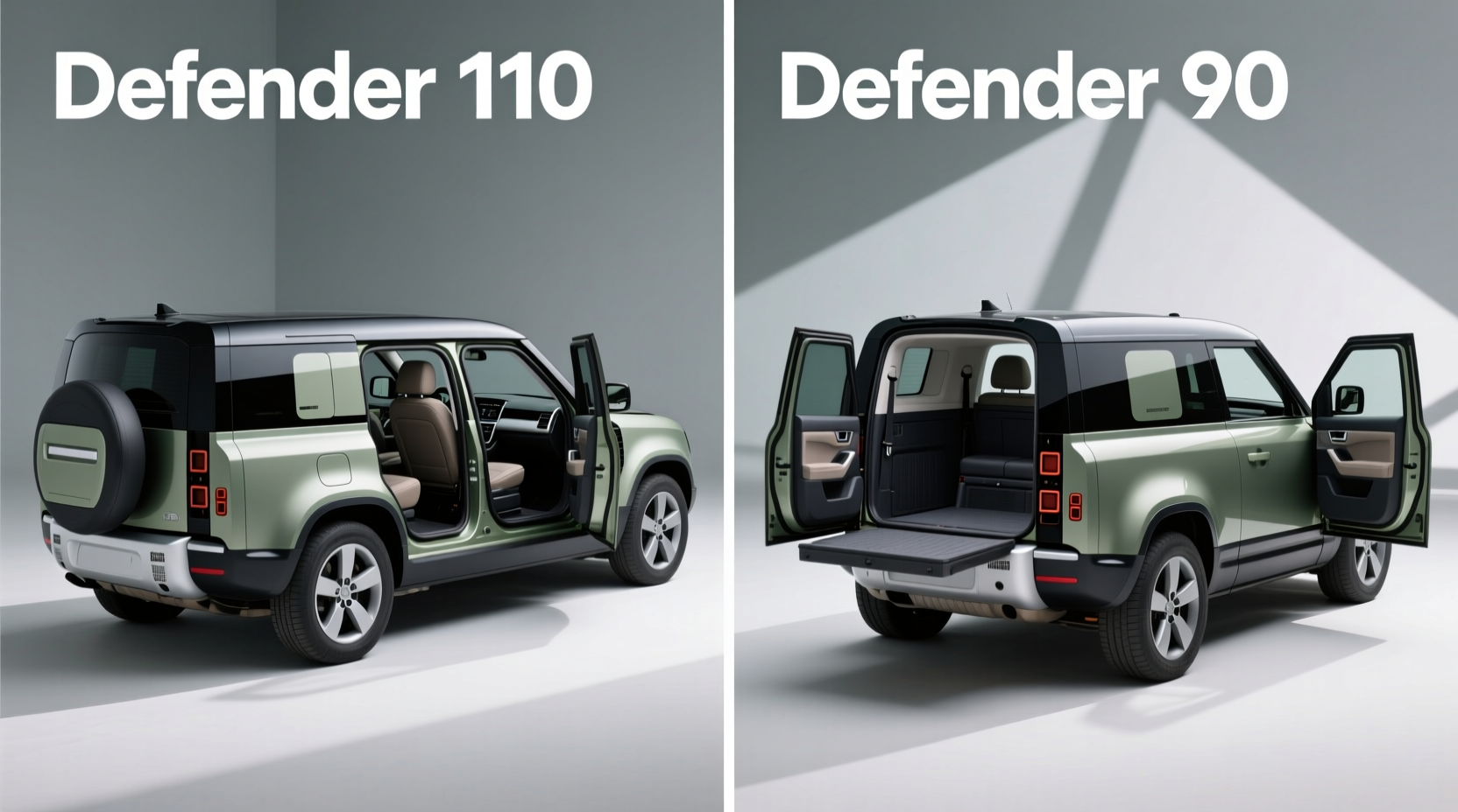 defender 110 vs 90 interior space