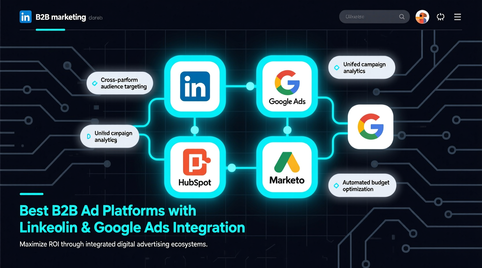 which b2b ad platforms integrate with linkedin and google ads