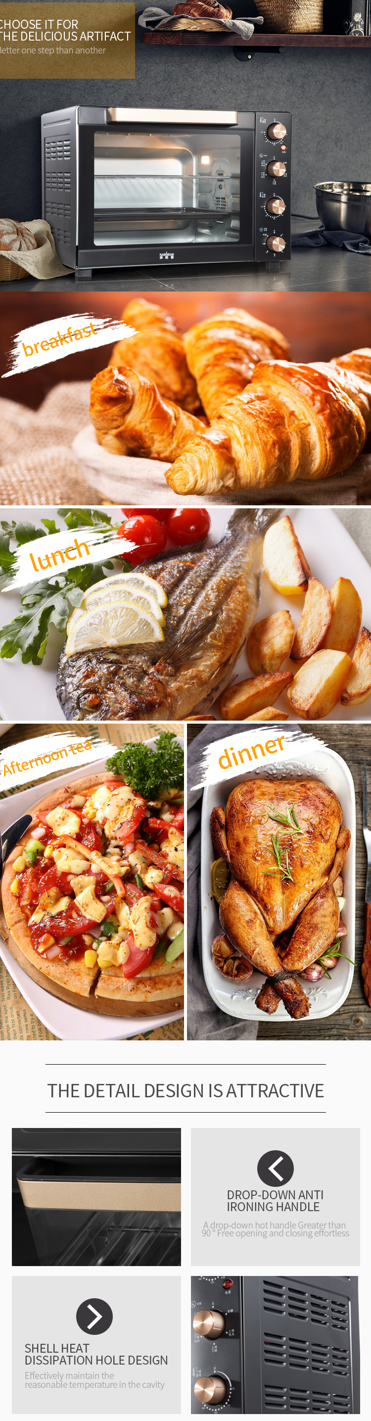 high quality oven pizza Stainless Steel Halogen Glass Digital Countertop Electric Commercial Bakery Hot Air Convection Oven