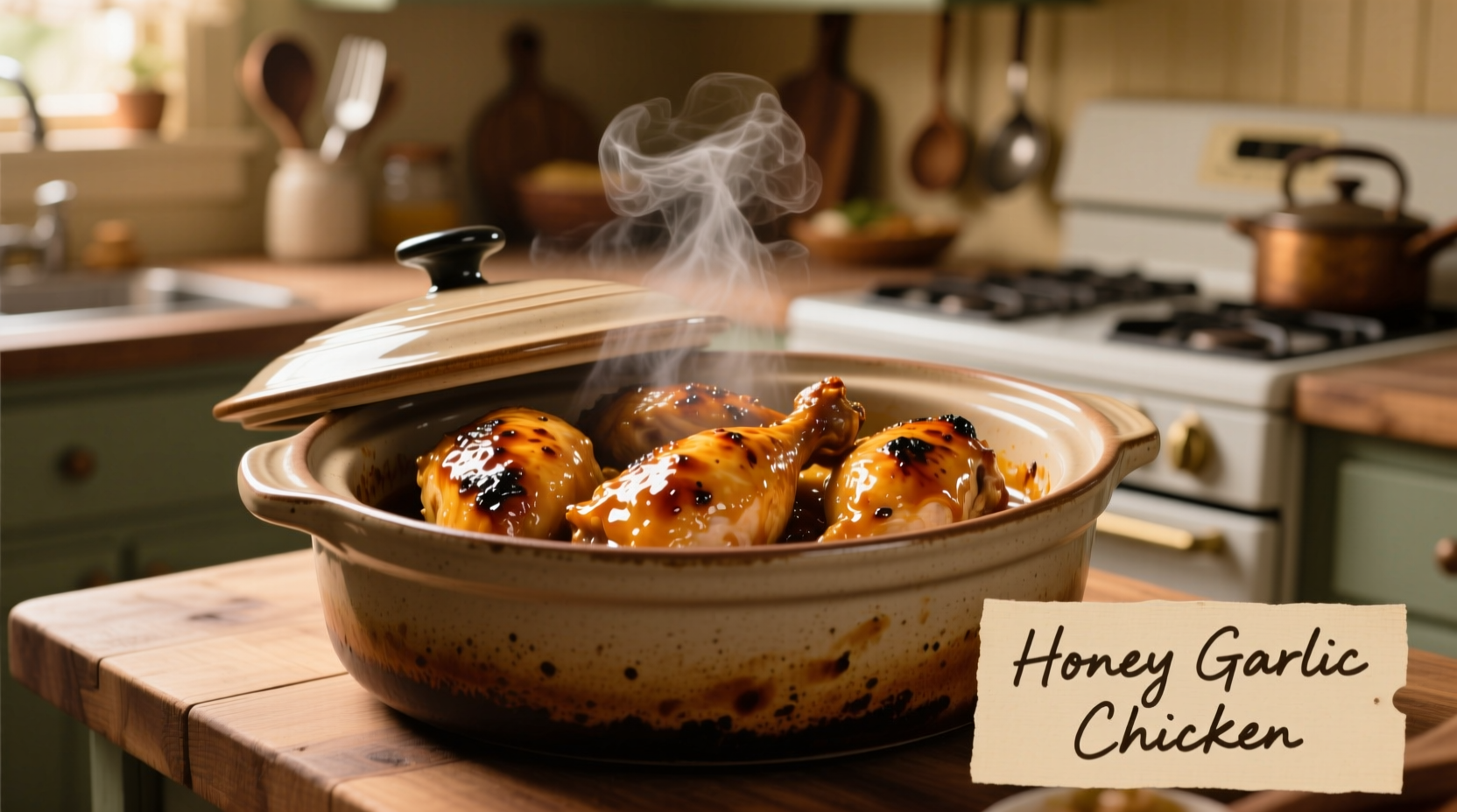 honey garlic chicken in the slow cooker