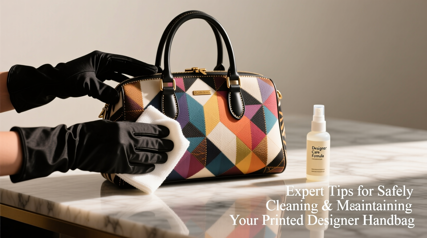 expert tips for safely cleaning and maintaining your printed designer handbag