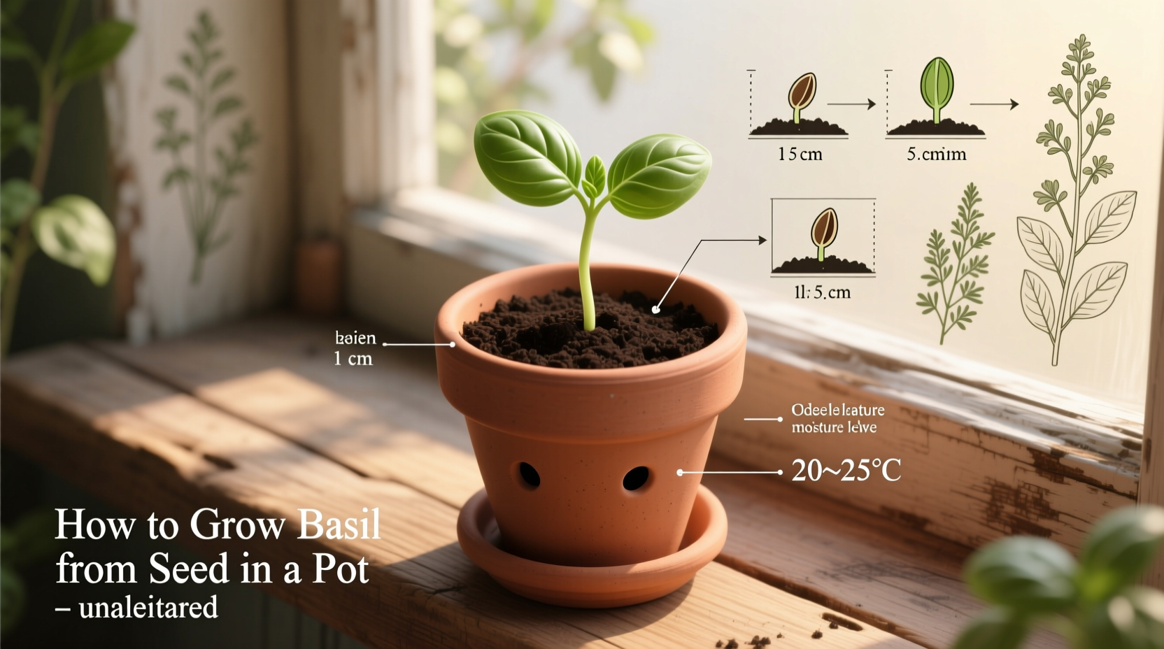 how to grow basil from seed in a pot