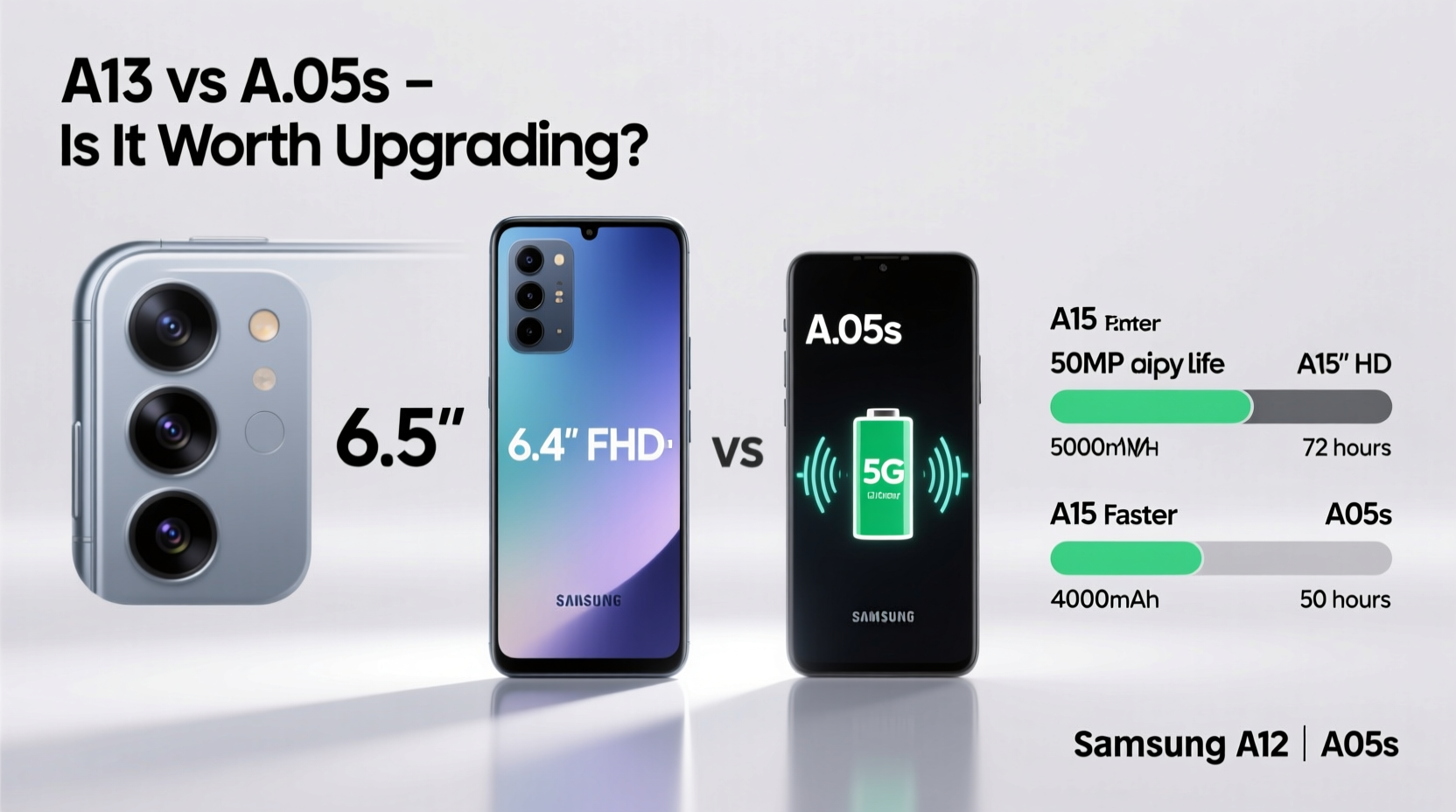 samsung a15 vs a05s is it worth upgrading or are they basically the same