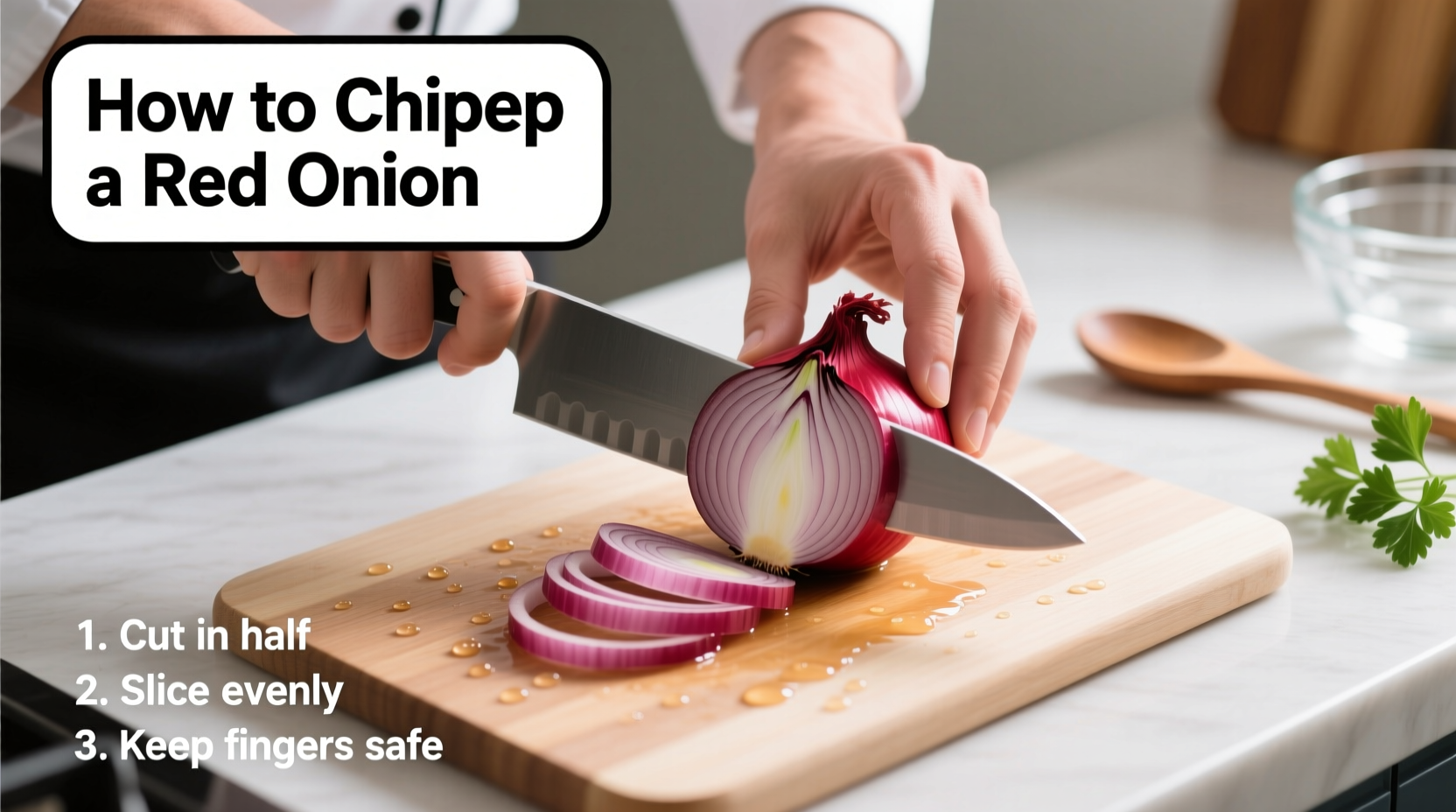 how to chop a red onion