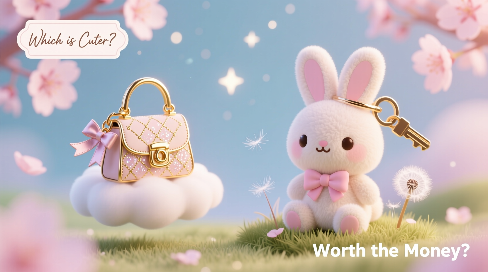 handbag charm vs rabbit keychain which one is actually cuter and worth the money