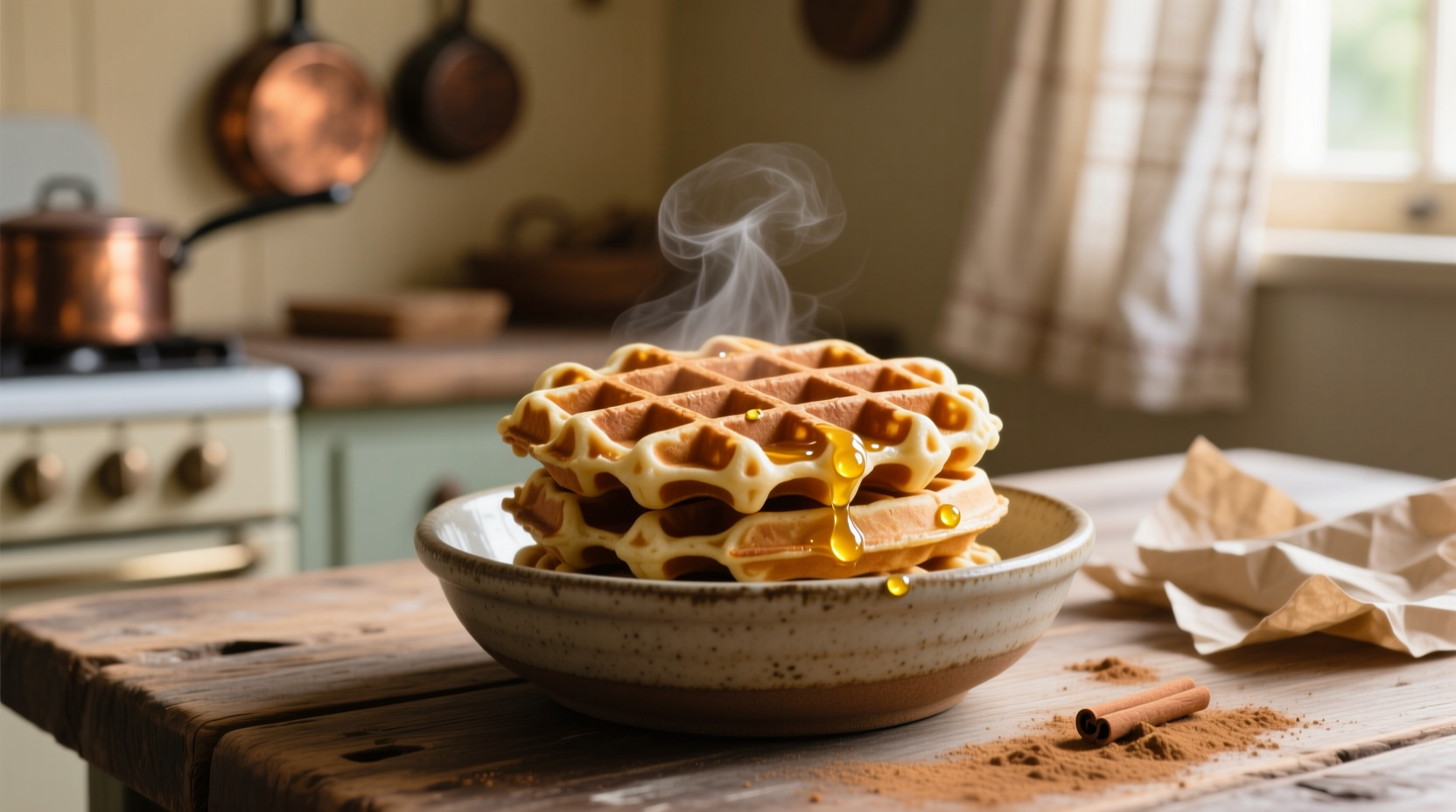 one bowl buttermilk waffles