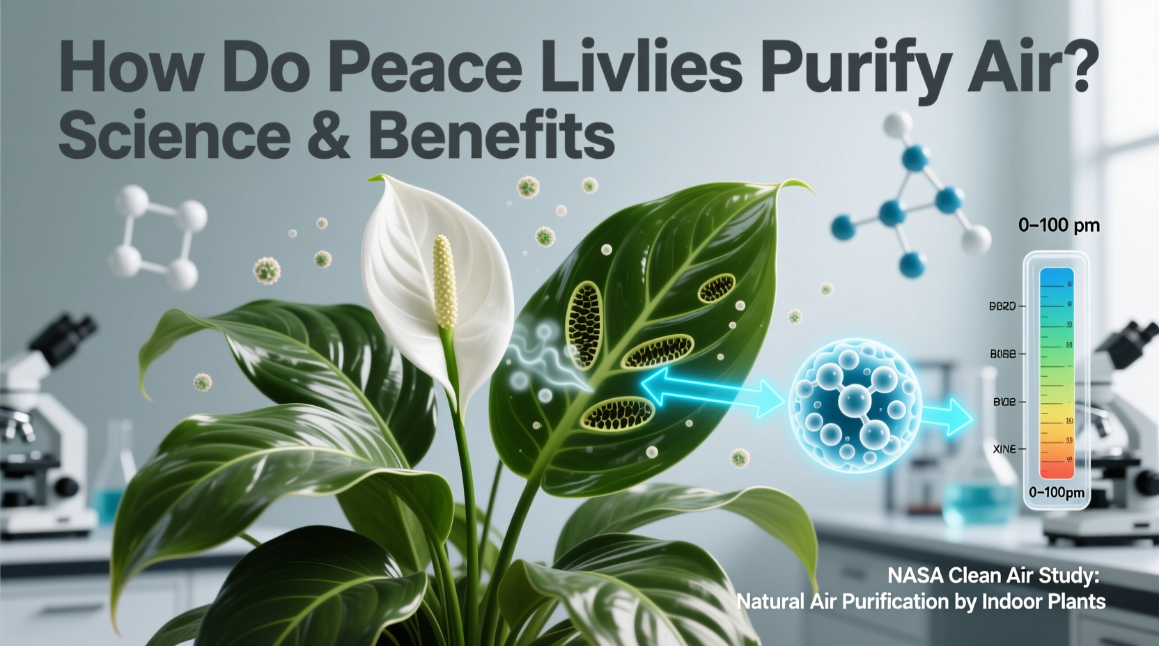 how do peace lilies purify air