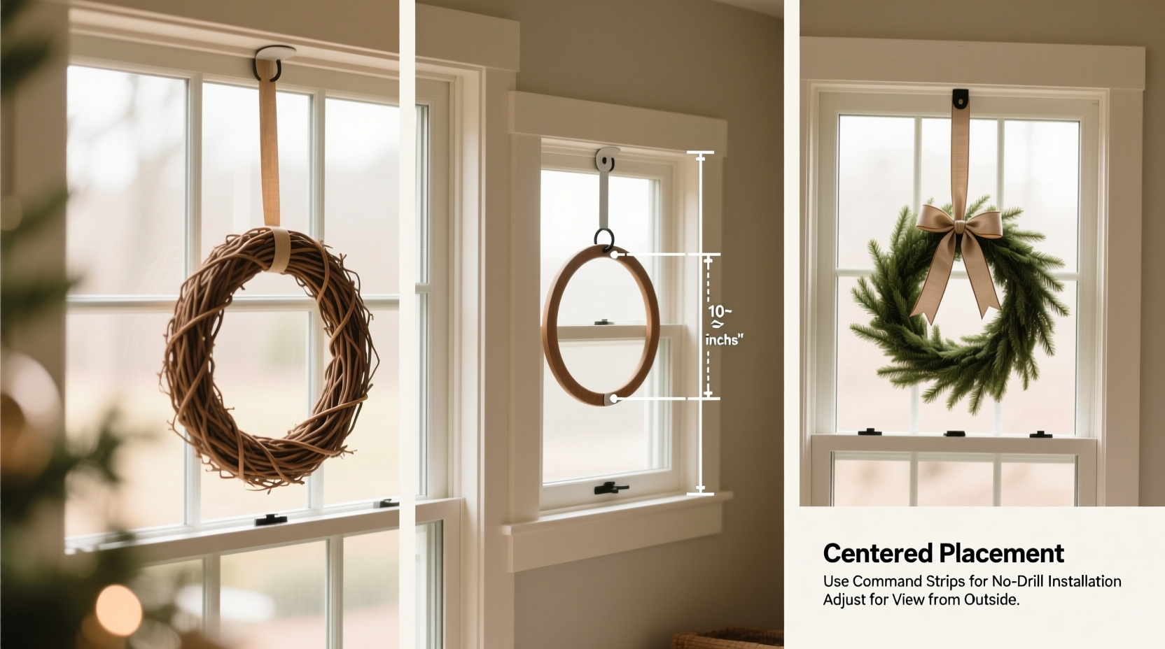practical guide to the best way to hang wreaths on windows
