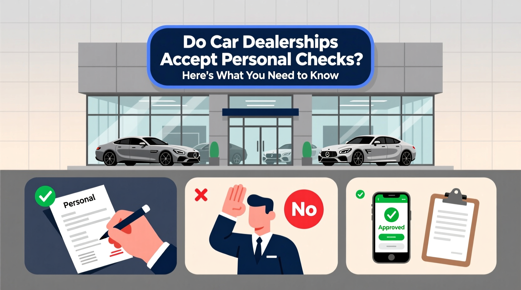 do car dealerships accept personal checks